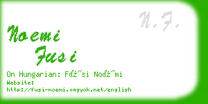 noemi fusi business card